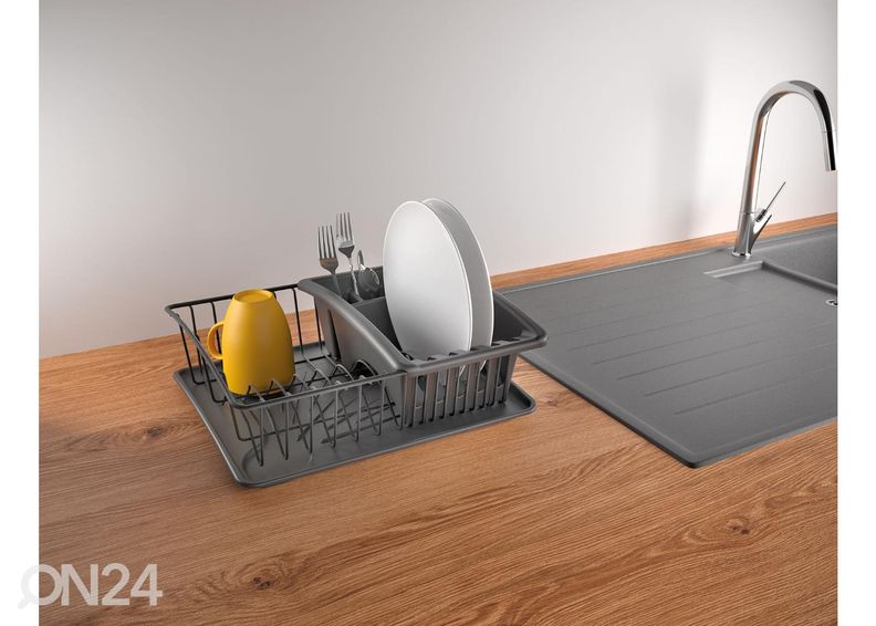 Astiankuivausteline Aquatex Plus, 35x30x12 cm, musta kuvasuurennos