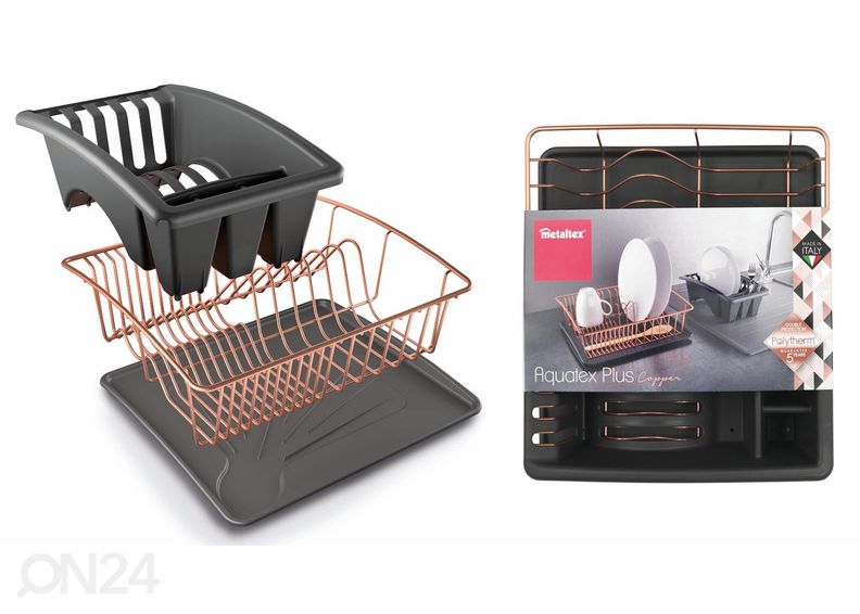 Astiankuivausteline Aquatex Plus, 35x30x12 cm, pronssi kuvasuurennos