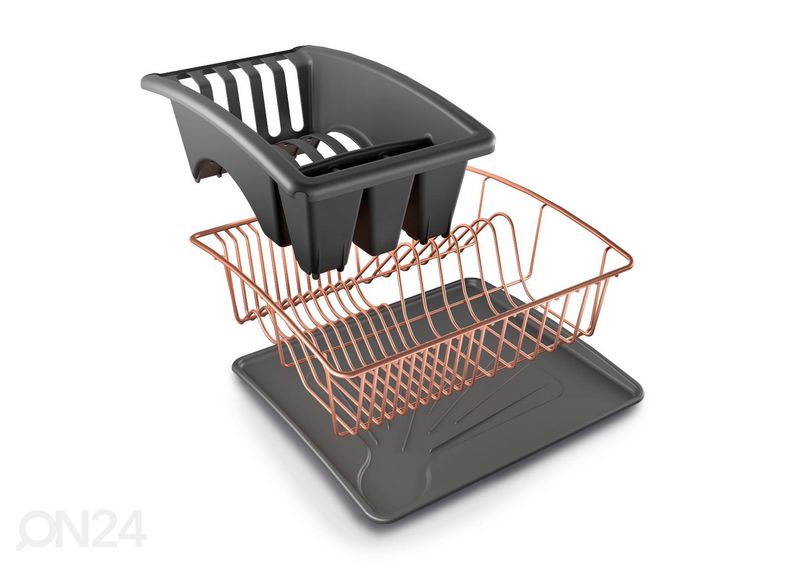 Astiankuivausteline Aquatex Plus, 35x30x12 cm, pronssi kuvasuurennos