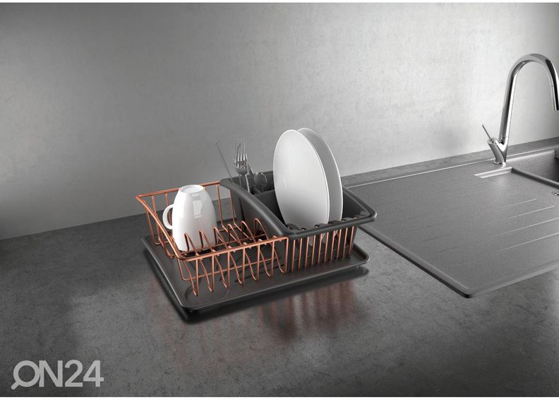 Astiankuivausteline Aquatex Plus, 35x30x12 cm, pronssi kuvasuurennos