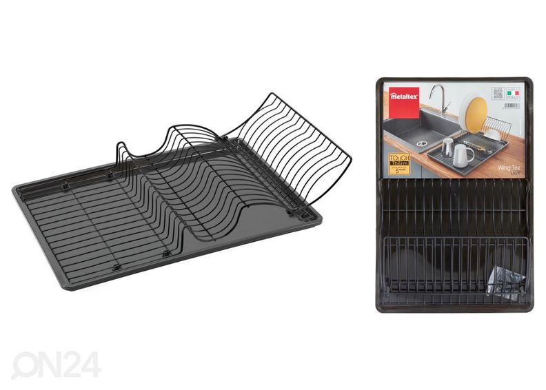 Astiankuivausteline Wingtex, 50x31 cm, musta kuvasuurennos