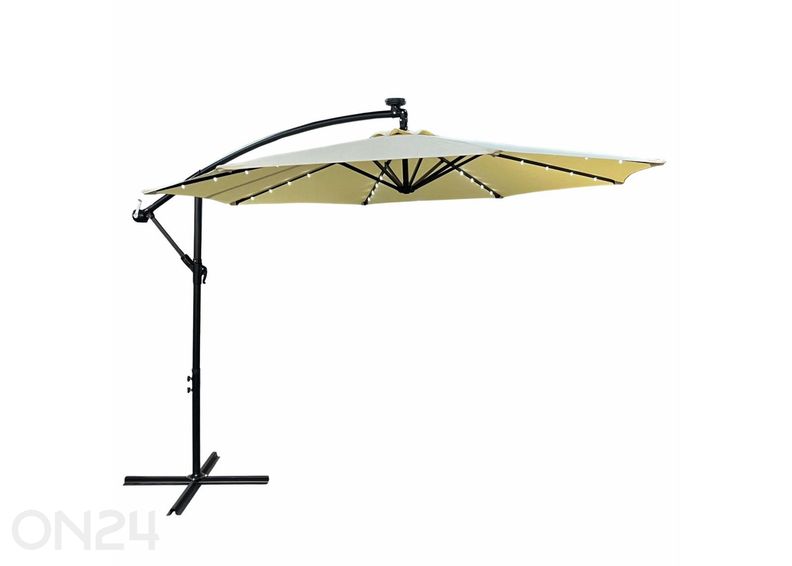 Aurinkovarjo Milin + LED Ø 3 m kuvasuurennos