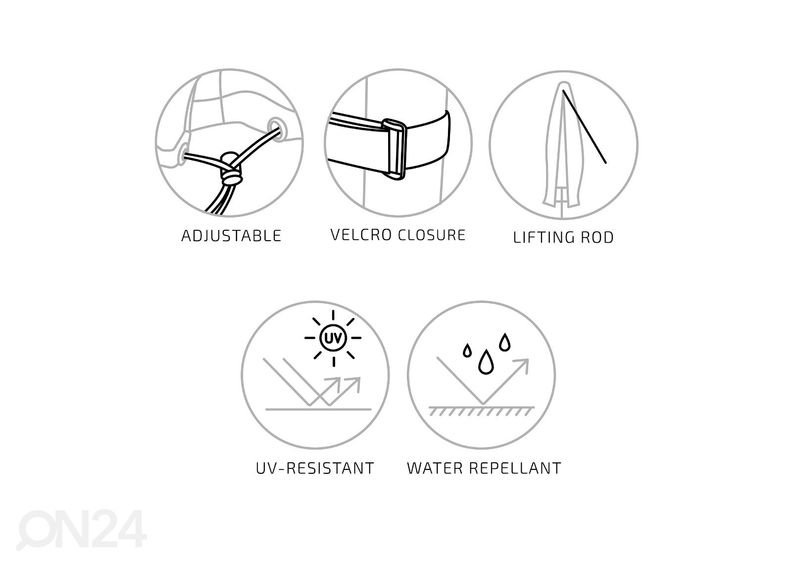 Aurinkovarjon suoja, musta kuvasuurennos