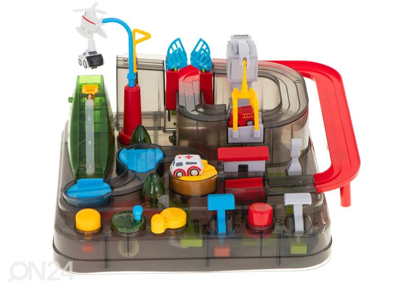 Autojen esterata 3 autolla ja LED valoilla kuvasuurennos