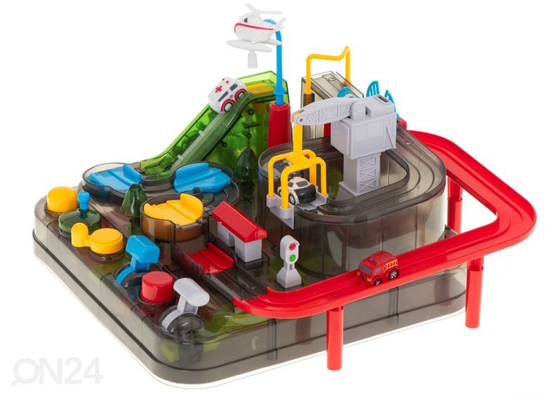 Autojen esterata 3 autolla ja LED valoilla kuvasuurennos