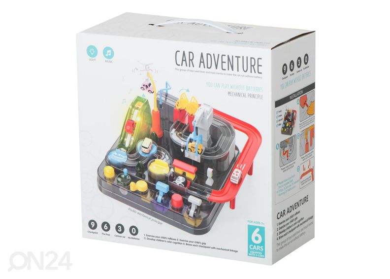 Autojen esterata 3 autolla ja LED valoilla kuvasuurennos