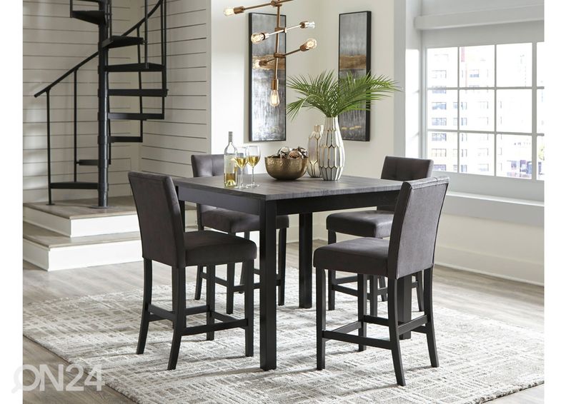 Baaripöytä + 4 baarituolia kuvasuurennos