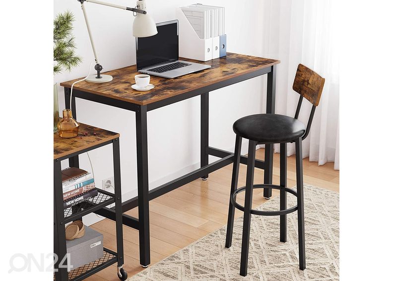 Baarituolit 2 kpl, ruskea/musta kuvasuurennos