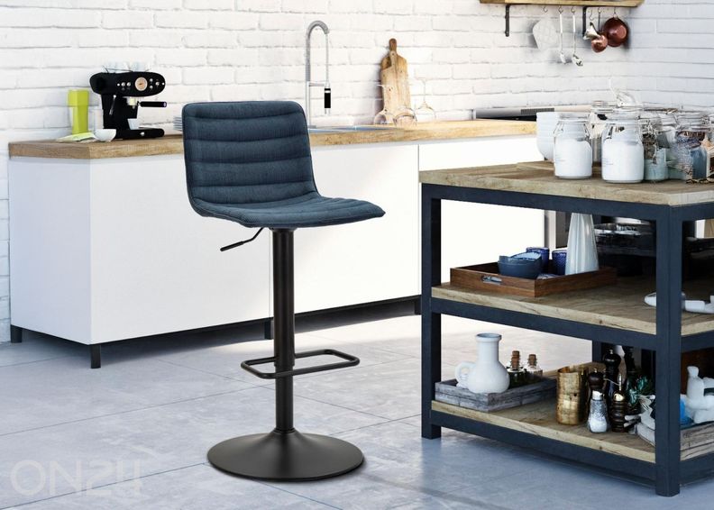 Baarituolit 2 kpl, sininen/musta kuvasuurennos