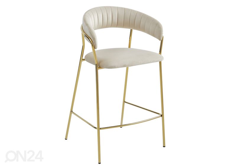Baarituolit Badia, 2 kpl, beige/kullanvärinen kuvasuurennos