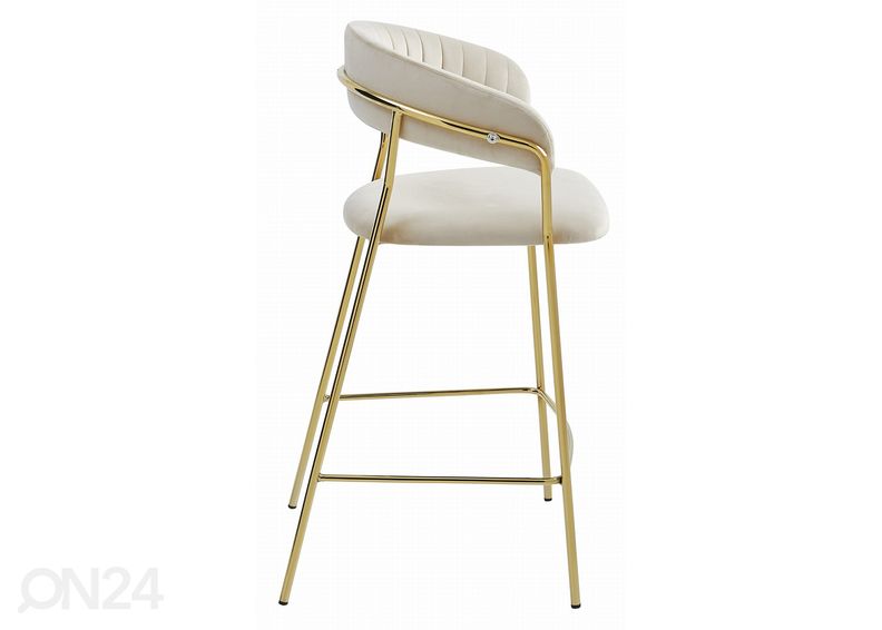 Baarituolit Badia, 2 kpl, beige/kullanvärinen kuvasuurennos