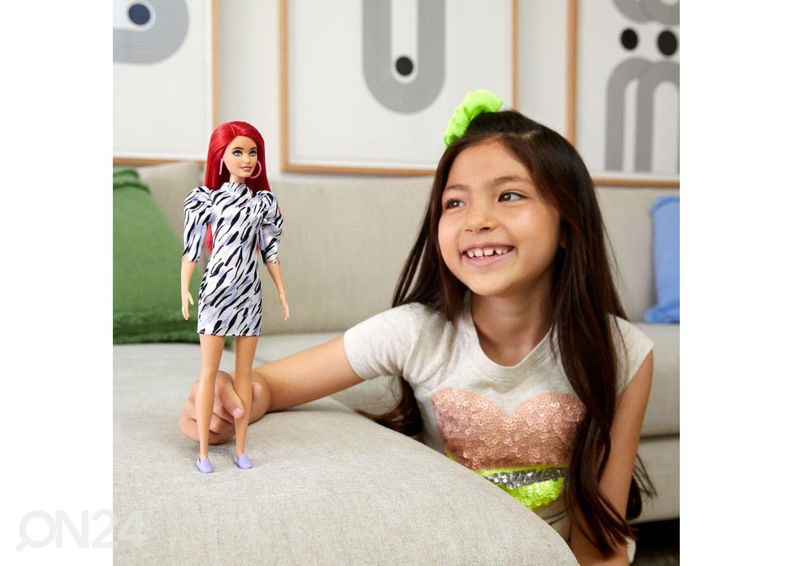 Barbie Fashionista nukke punaisilla hiuksilla kuvasuurennos
