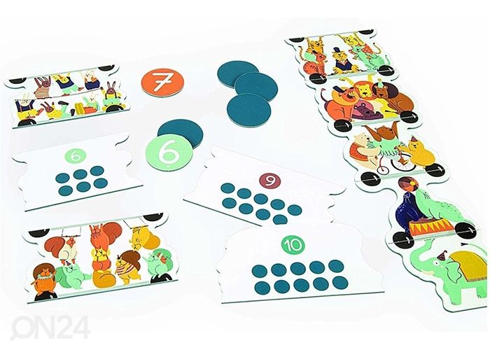Clementon lautapeli Numerot ja eläimet kuvasuurennos