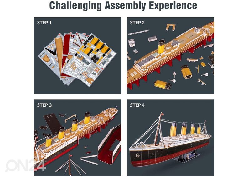 CUBICFUN 3D Palapeli LED Titanic kuvasuurennos