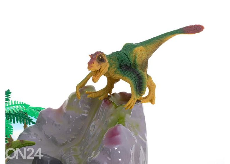 Dinosaurushahmot 7 kpl + matto ja tarvikkeet kuvasuurennos