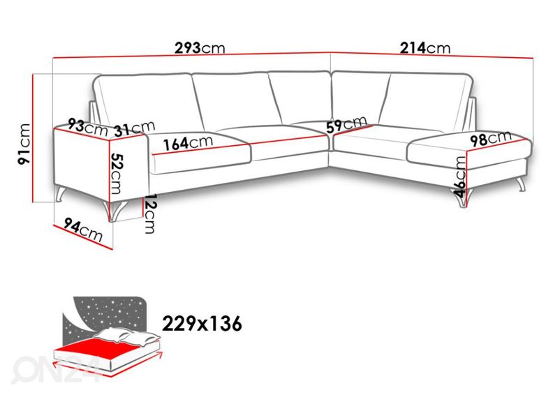 Divaanivuodesohva kuvasuurennos