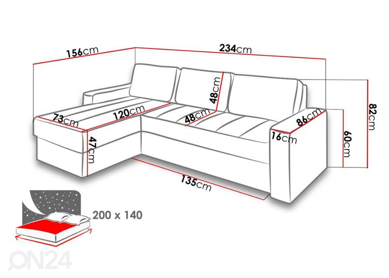 Divaanivuodesohva kuvasuurennos