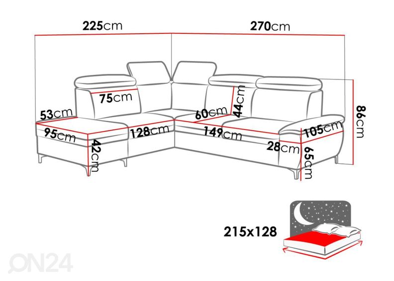 Divaanivuodesohva kuvasuurennos