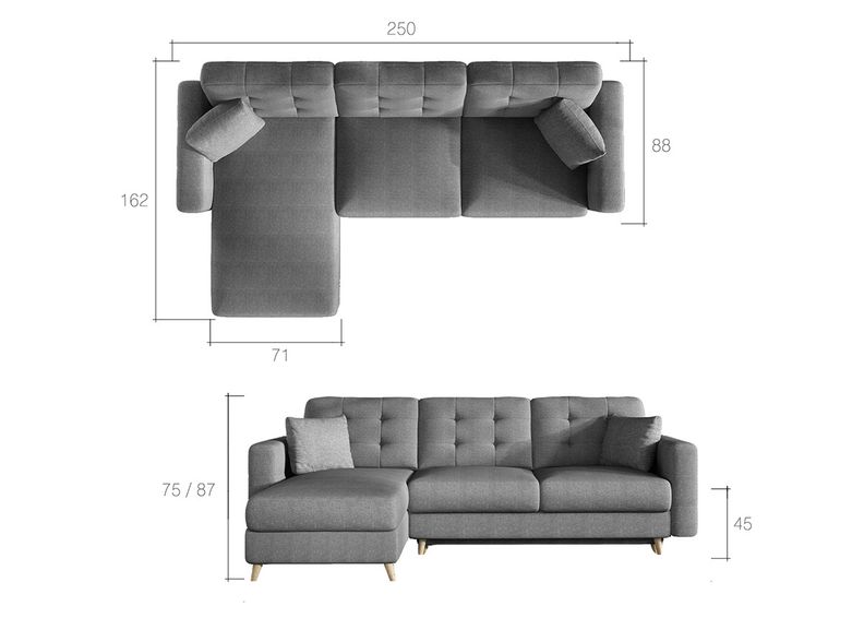 Divaanivuodesohva vuodevaatelaatikolla kuvasuurennos