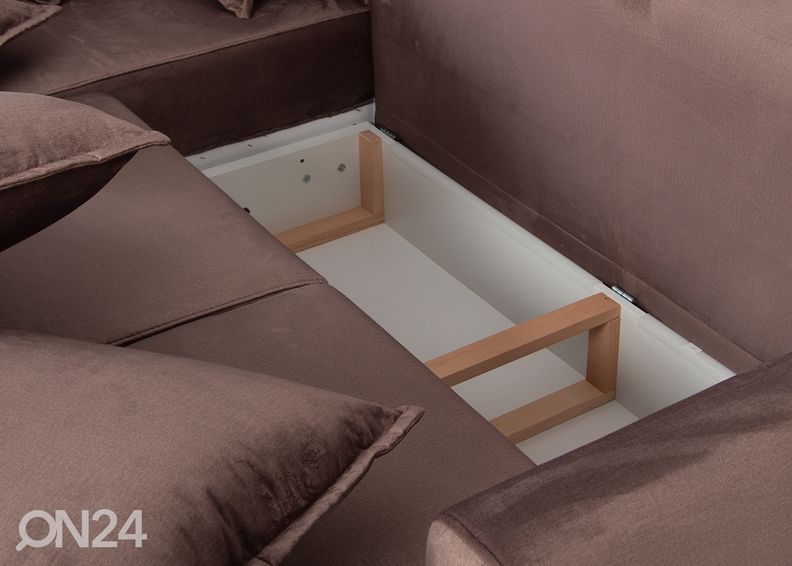 Divaanivuodesohva vuodevaatelaatikolla kuvasuurennos