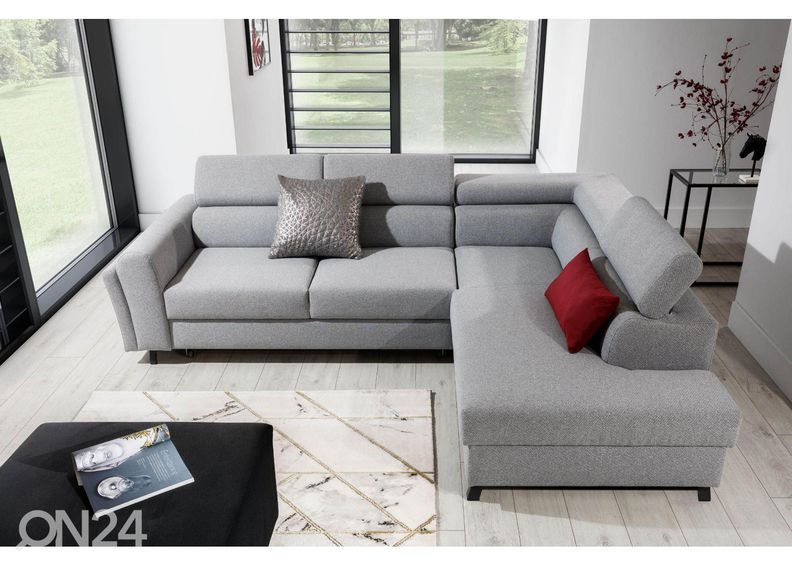 Divaanivuodesohva vuodevaatelaatikolla kuvasuurennos