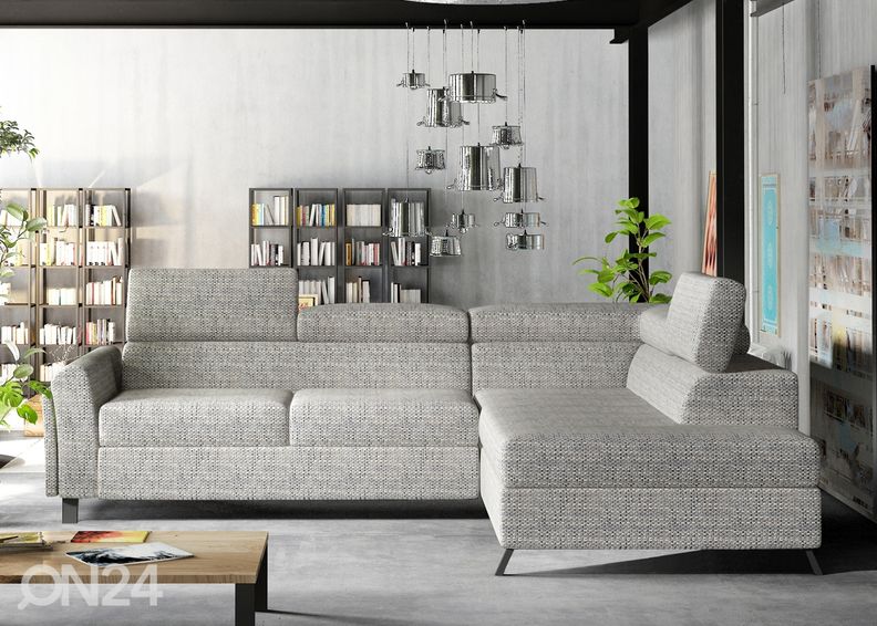 Divaanivuodesohva vuodevaatelaatikolla kuvasuurennos