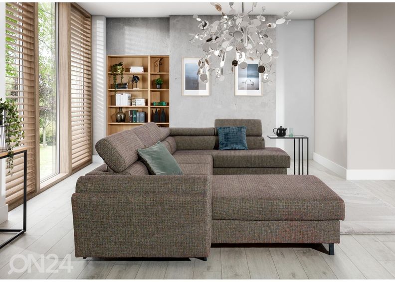 Divaanivuodesohva vuodevaatelaatikolla kuvasuurennos