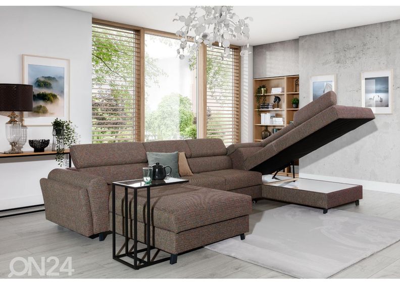 Divaanivuodesohva vuodevaatelaatikolla kuvasuurennos