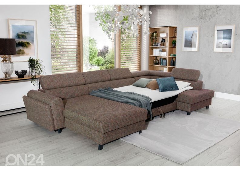 Divaanivuodesohva vuodevaatelaatikolla kuvasuurennos