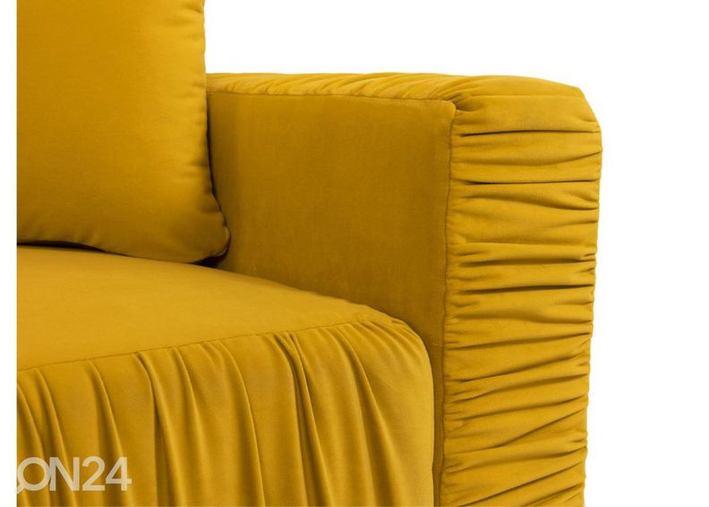 Divaanivuodesohva vuodevaatelaatikolla, kulma vasemmalla kuvasuurennos