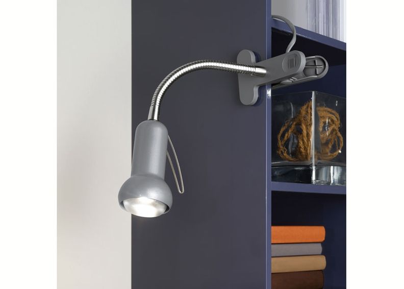 Eglo klipsivalaisin Fabio harmaa kuvasuurennos