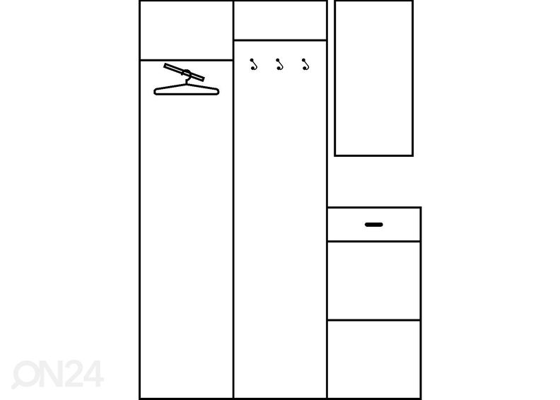 Eteiskalusteet Drimo IV 141 cm kuvasuurennos