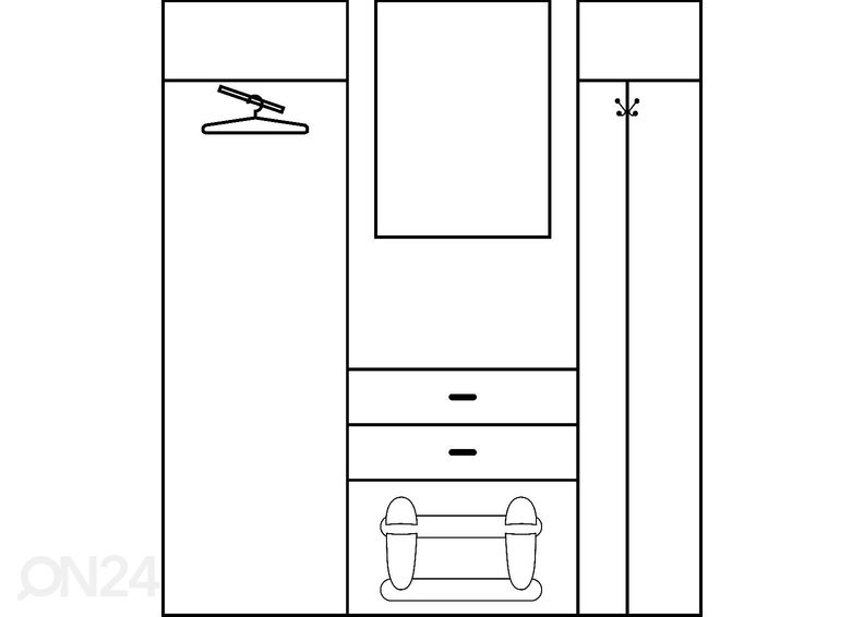 Eteiskalusteet Drimo VI 175 cm kuvasuurennos