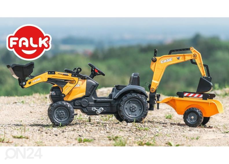 Falk kaivinkonr Case Super N peräkärryllä kuvasuurennos