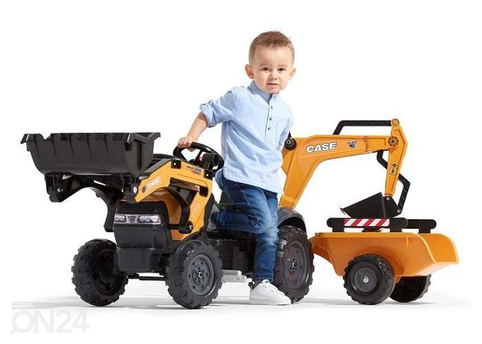 Falk kaivinkonr Case Super N peräkärryllä kuvasuurennos
