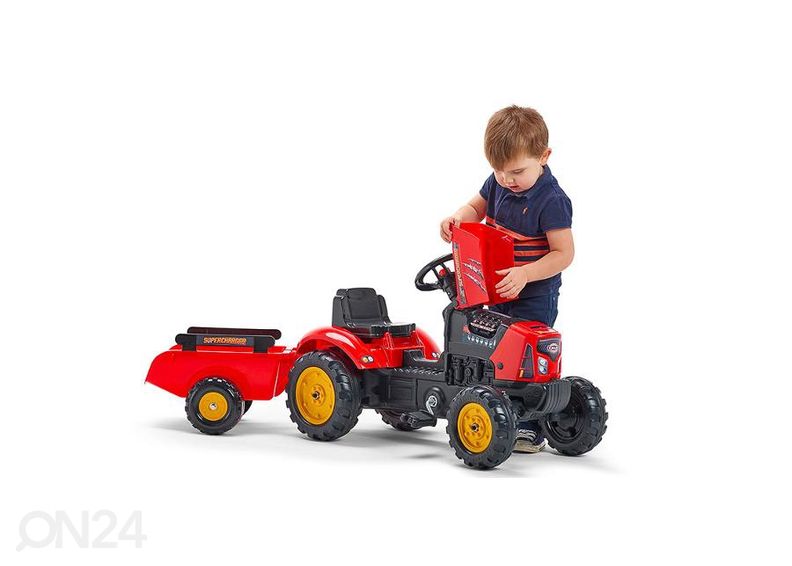 Falk Traktori Red Supercharger trailerilla kuvasuurennos