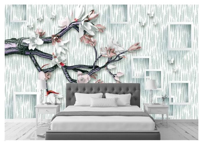 Fleece kuvatapetti 3D Ender Flower and Tree Branch 416x290 cm kuvasuurennos