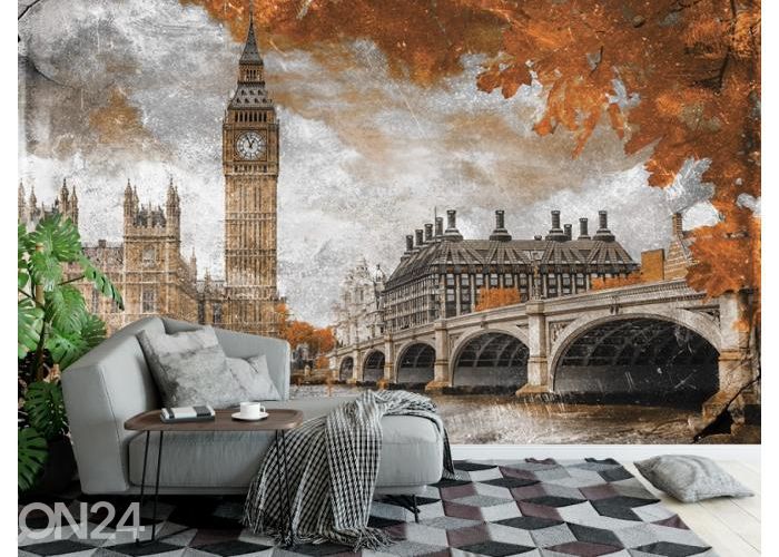 Fleece-kuvatapetti Art Mural Big Ben 400x260 cm kuvasuurennos