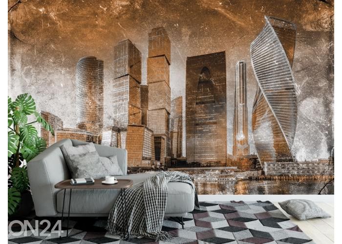 Fleece-kuvatapetti Art Mural Moscow City 416x290 cm kuvasuurennos