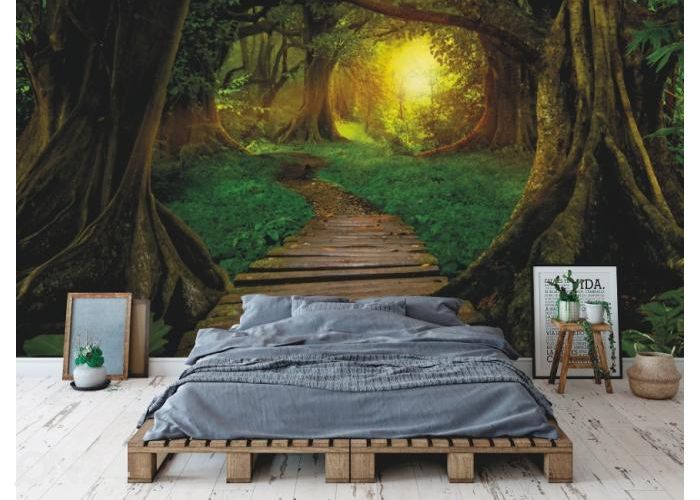 Fleece kuvatapetti Asian Jungle 368x254 cm kuvasuurennos