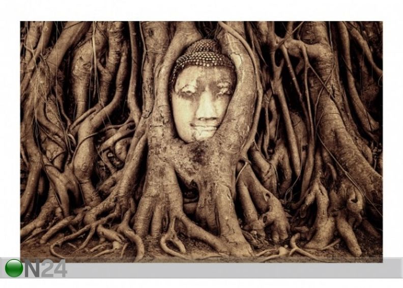 Fleece-kuvatapetti BUDDHA IN AYUTTHAYA kuvasuurennos