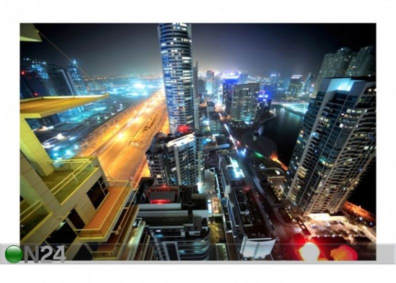 Fleece-kuvatapetti DUBAI LIGHTS kuvasuurennos