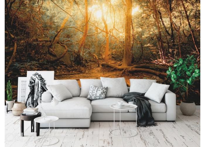 Fleece kuvatapetti Fantasy Jungle Forest 400x260 cm kuvasuurennos