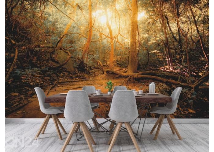Fleece kuvatapetti Fantasy Jungle Forest 400x260 cm kuvasuurennos