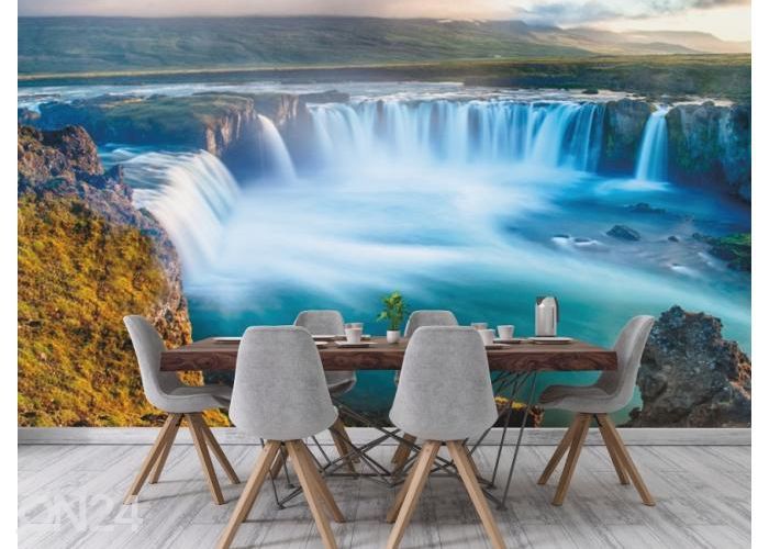 Fleece kuvatapetti Godafoss Waterfall 400x260 cm kuvasuurennos
