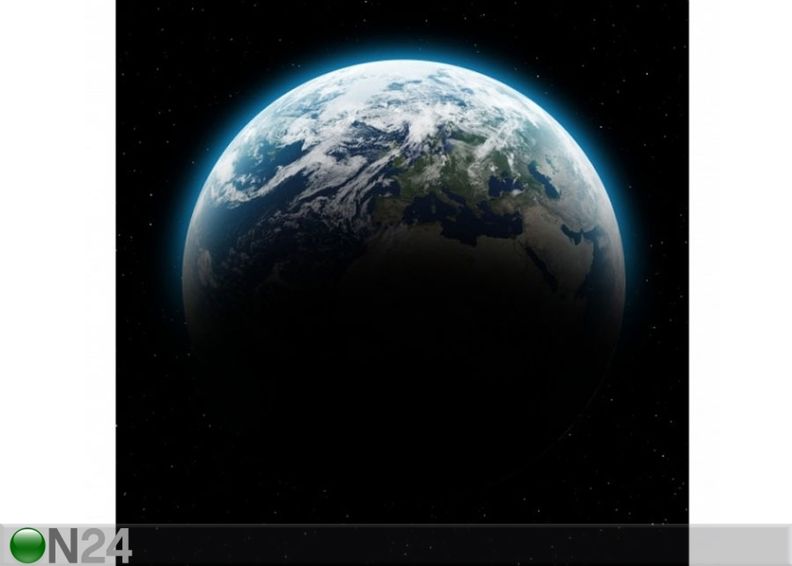 Fleece-kuvatapetti ILLUMINATED PLANET EARTH kuvasuurennos