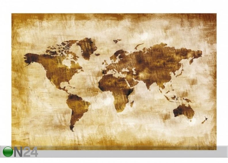 Fleece-kuvatapetti Map of the World kuvasuurennos