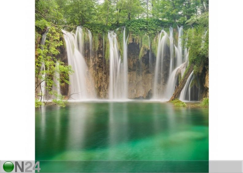 Fleece-kuvatapetti PLITVICE LAKES WATERFALLS kuvasuurennos