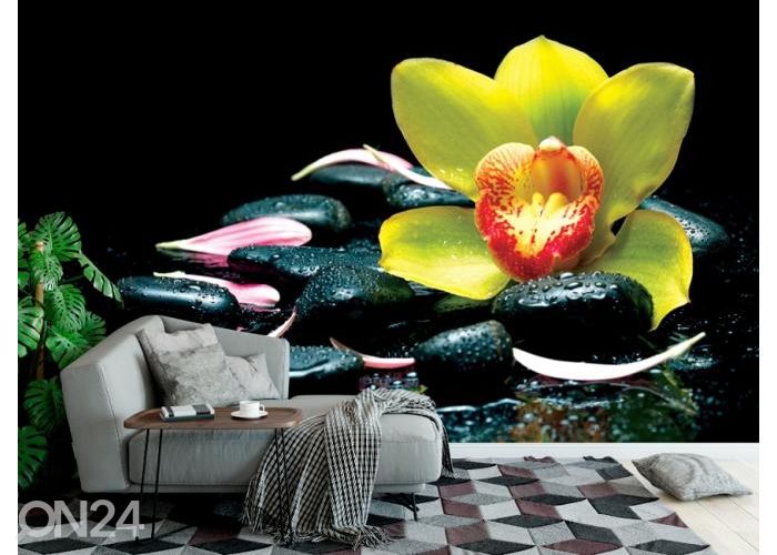 Fleece kuvatapetti Spa Zen Stones 368x254 cm kuvasuurennos