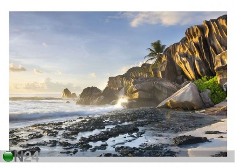 Fleece-kuvatapetti Sunset on the island paradise kuvasuurennos